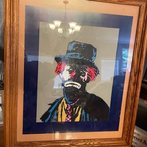 Original John Peers emmett kelly painting